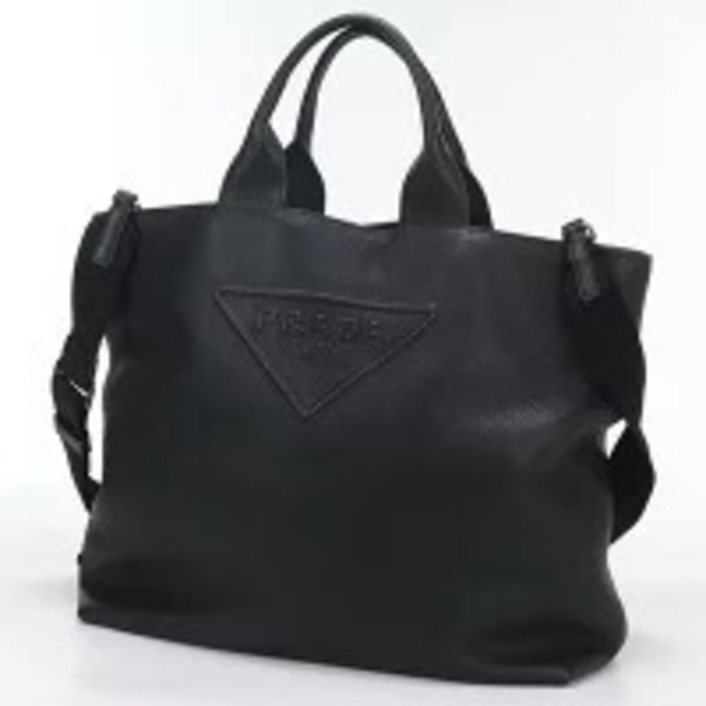 Prada Black Saffiano Tessuto Bag Tote Black